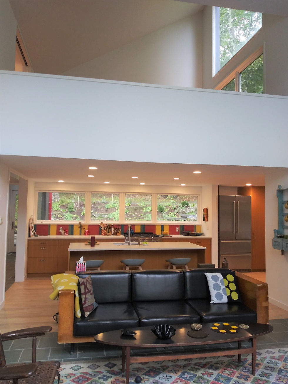 renovated interior with new kitchen
