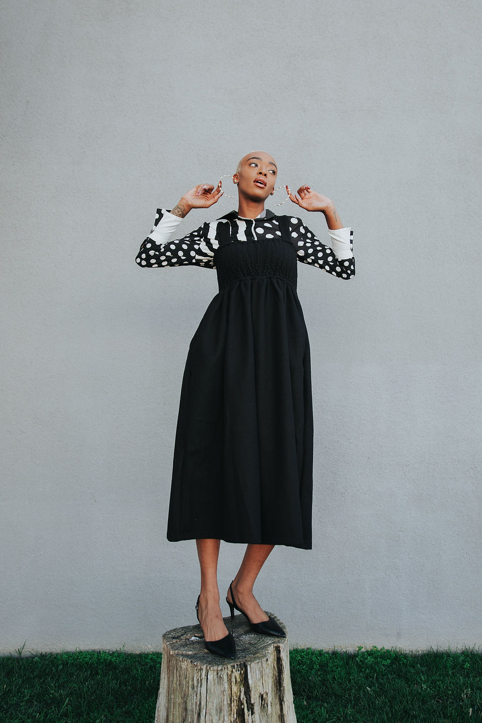Thumbnail: Jucee Wide Leg Overalls - Black