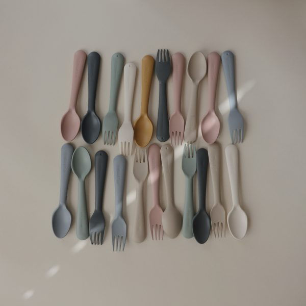Thumbnail: Mushie | Fork and Spoon Set (Cloud)