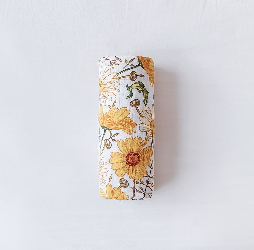 Vintage Golden Floral Swaddle