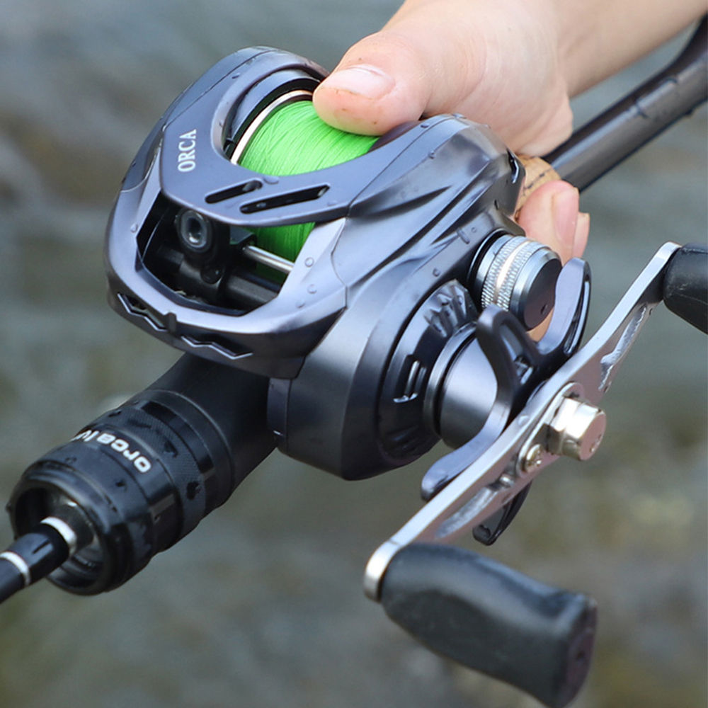 FISHINGFANS ORCA 5+1BB Baitcasting Casting Reel With PE Line Drag 8kg Power 7.2: