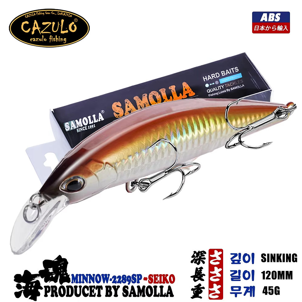 Thumbnail: CAZULO Sinking Minnow Fishing Lure 45g 120mm Bass Baits Seabass Pike Isca Artifi