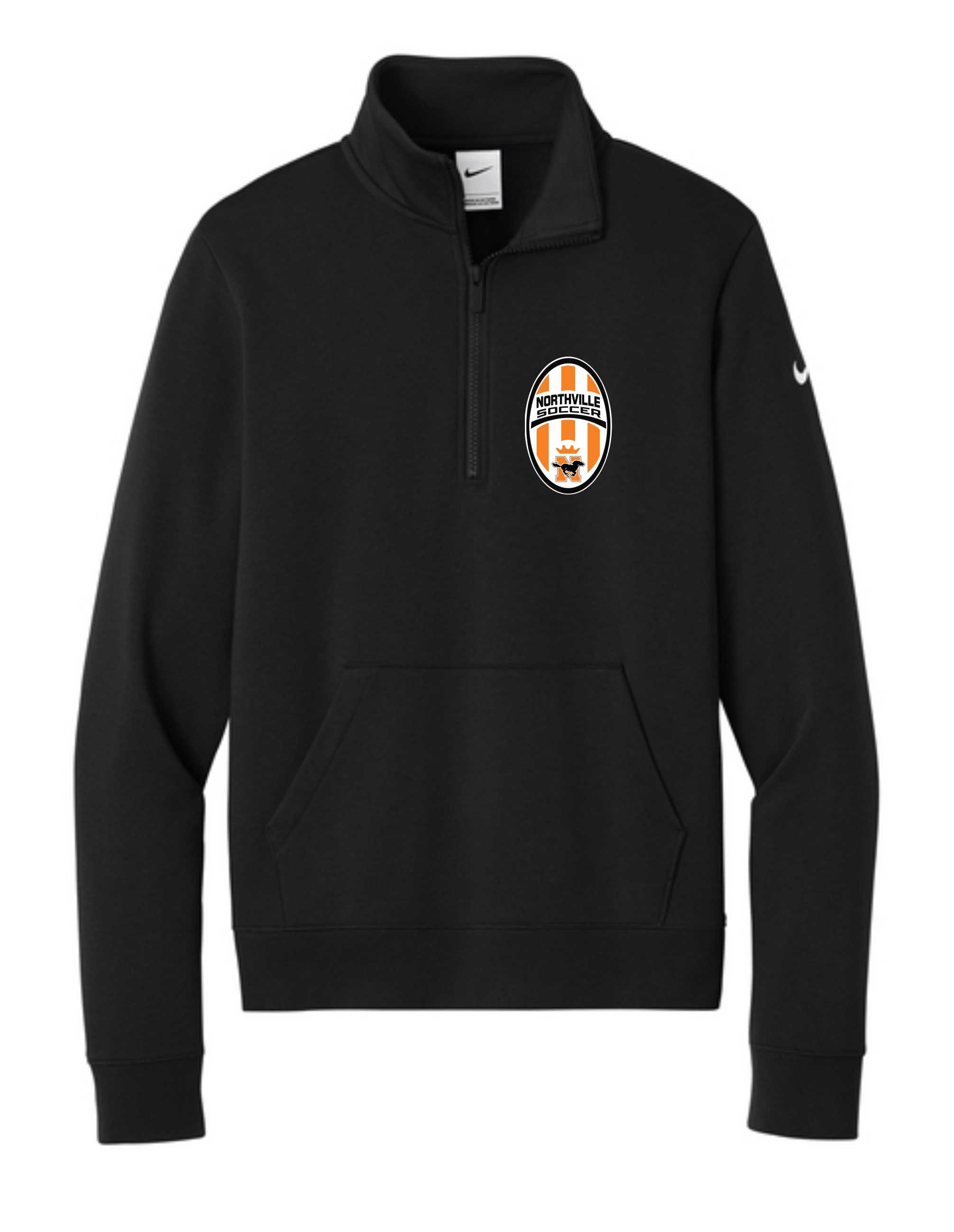 NHS Soccer Ladies Nike 1/2 zip Fleece