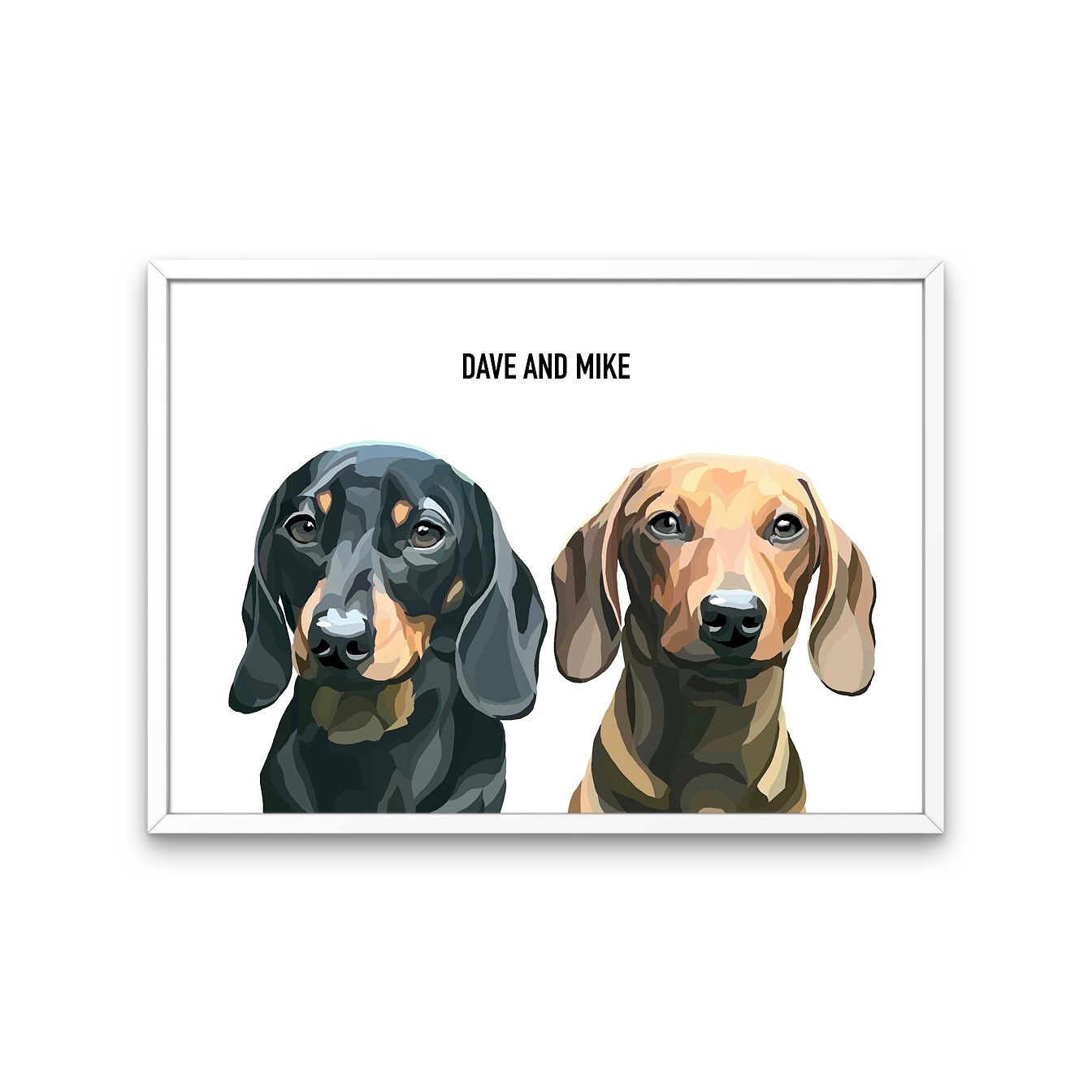 Framed Double Pet Portrait