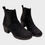 Thumbnail: BLACK Faux Suede Boots 