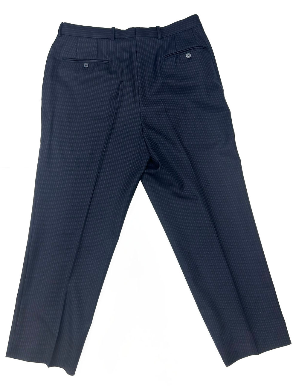 Thumbnail: Woolmark Striped Tailored Wool Trousers