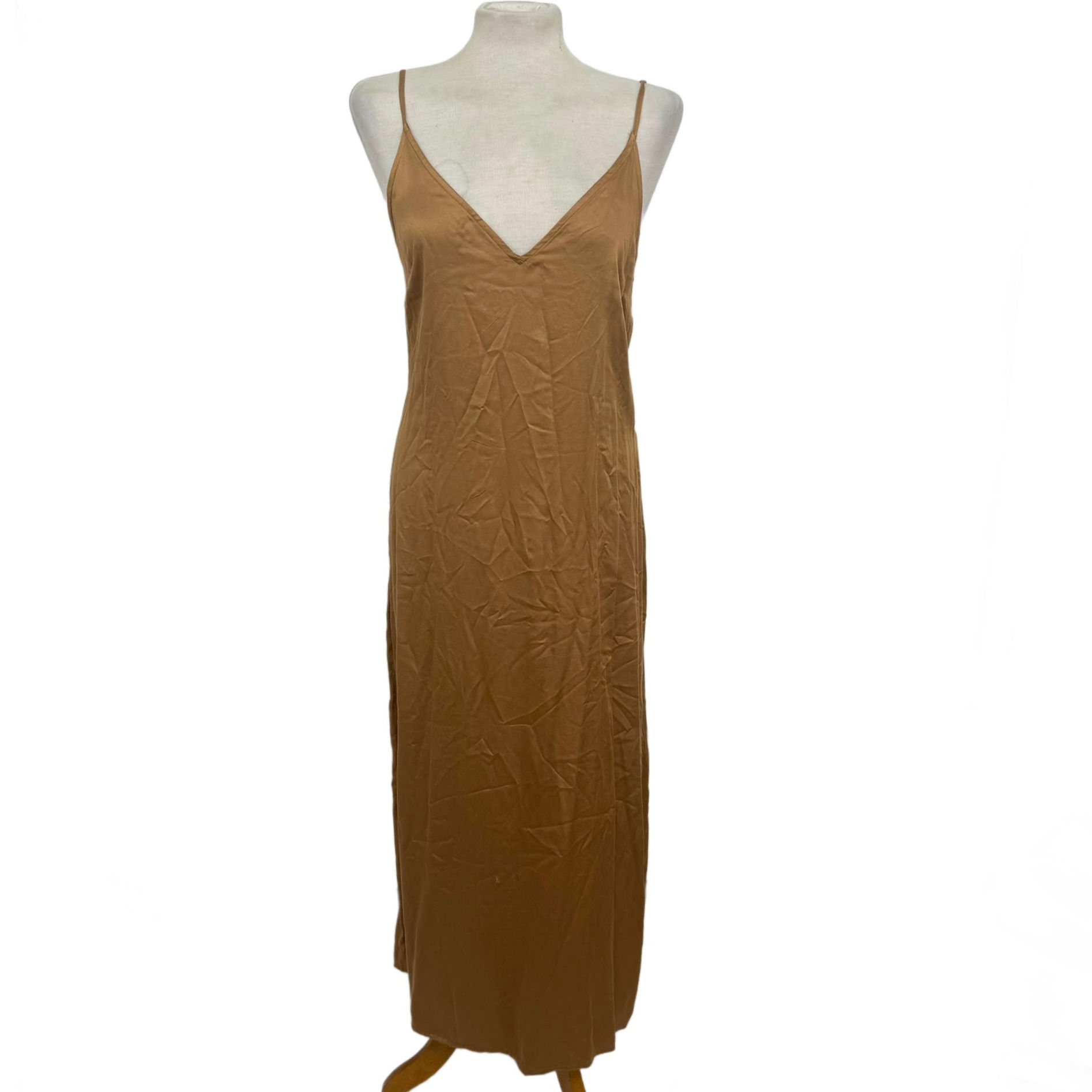 Old Navy Camel Sleeveless V-Neck Dress