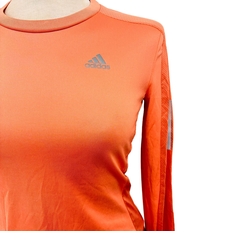 תמונה ממוזערת: Adidas Vibrant Orange Long-Sleeve Sports Shirt