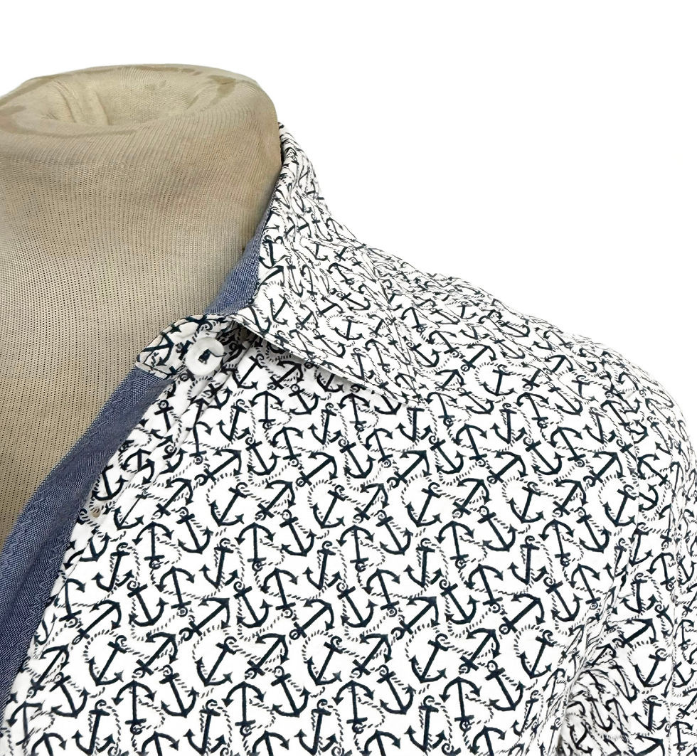 תמונה ממוזערת: Nautica White Anchor Print Button-Down Shirt