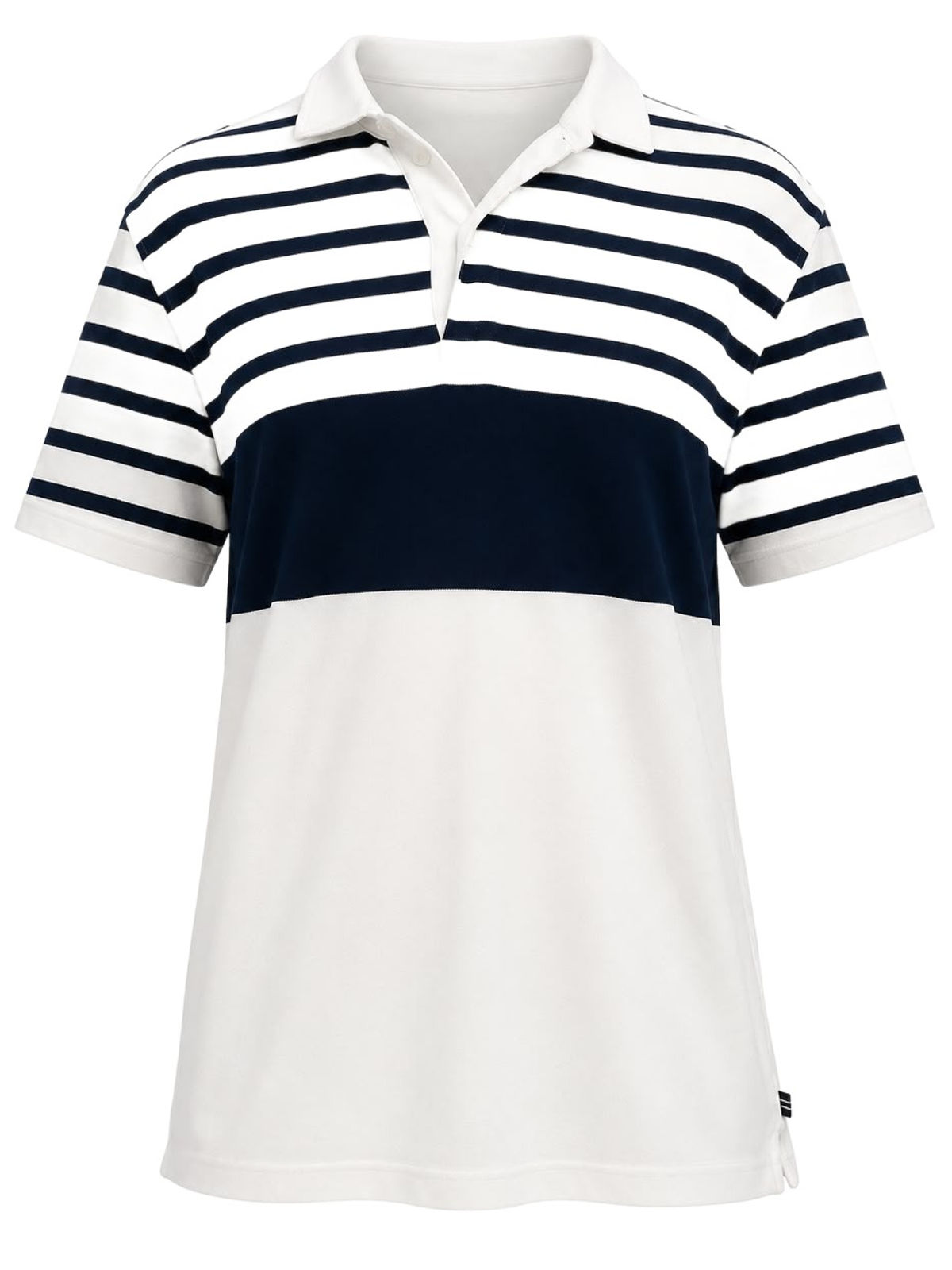 Nautica White Striped Polo Shirt
