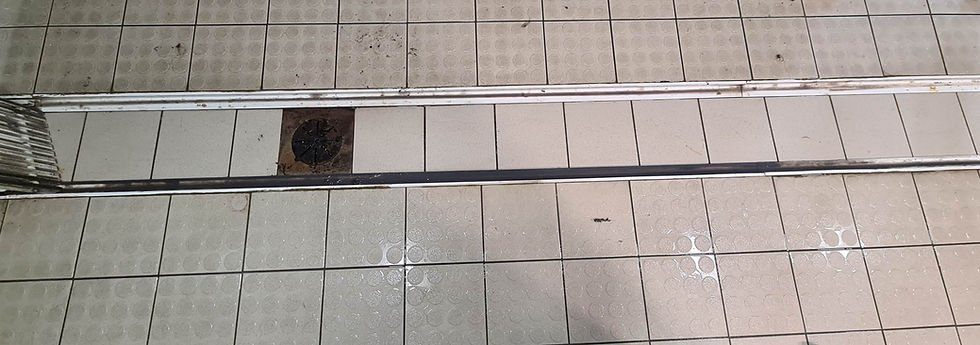 Image showing the after results from cleaning shower trays in St Margarets School Sports Centre, Bushey.