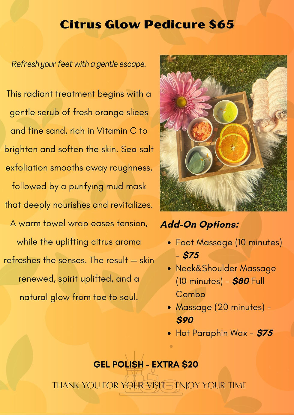 Citrus Glow Pedicure at Cranberry Nails and Spa
