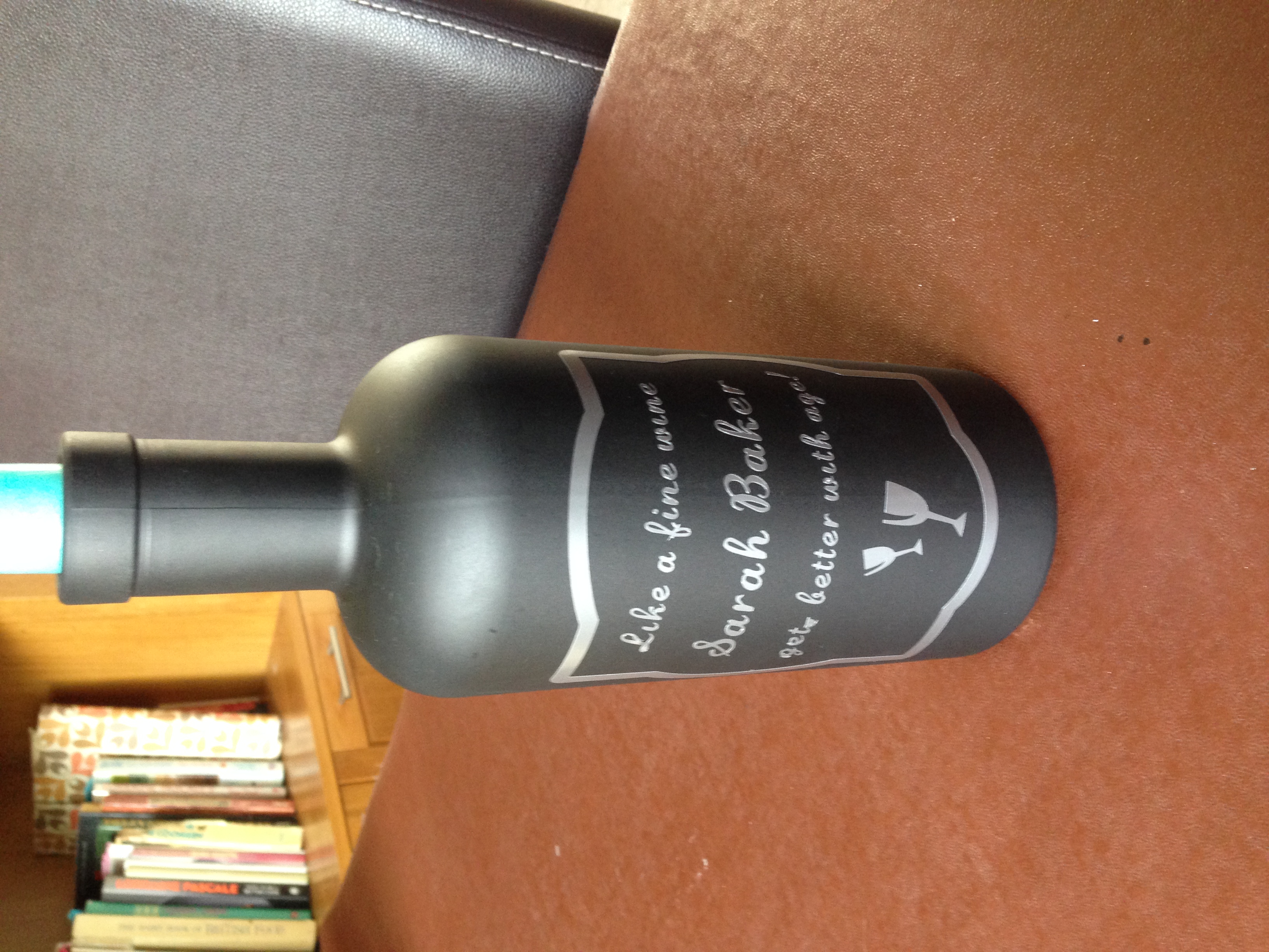Personalised bottle candlestick