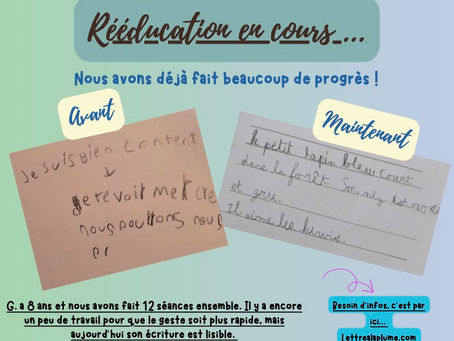 La semaine de l'écriture c'est aussi encourager les réussites et les progrès !