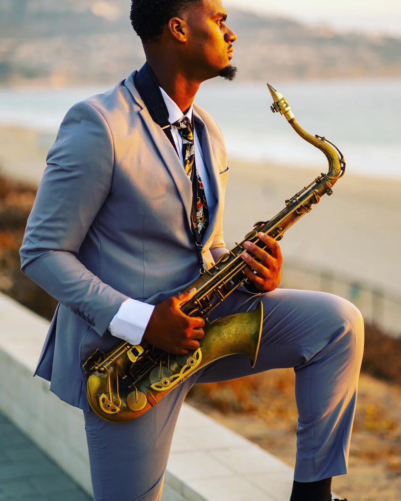 Saxophonist Joshua Christian Childress artwork from Birds Of A Feather Jazz Lounge