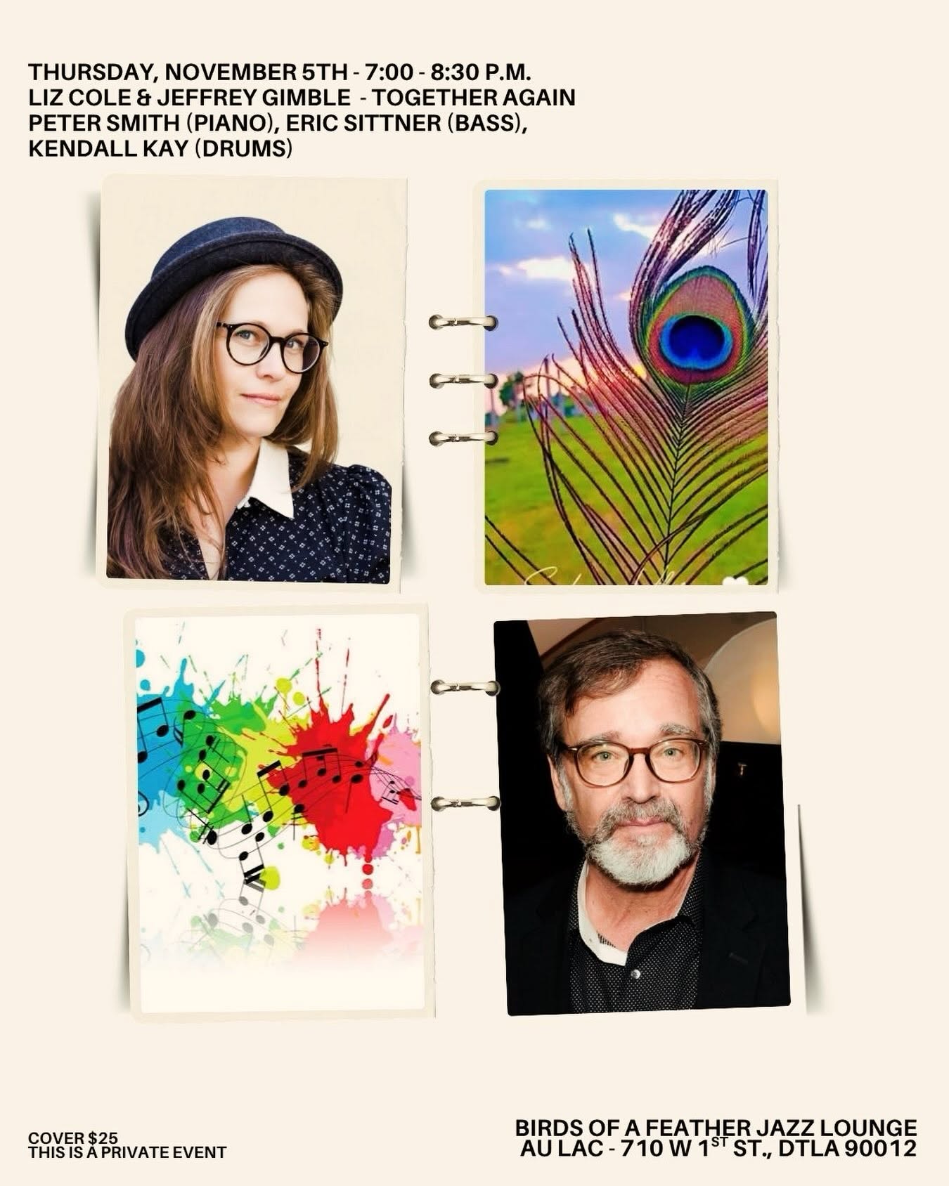 Liz Cole & Jeffrey Gimble - Together Again artwork from Birds Of A Feather Jazz Lounge