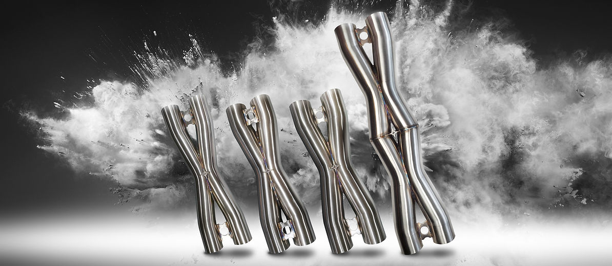 crossover x-pipes for exhaust systems.