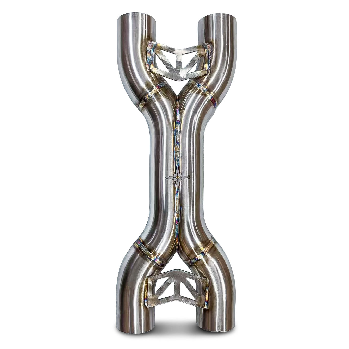 2.5 Inch Zipper X-Pipe Front View