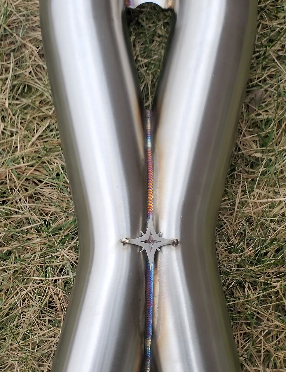 Thumbnail: video of a xpipe crossover pipe in stainless steel.