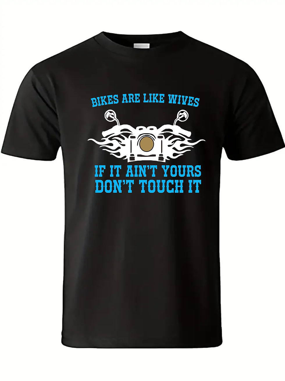 Thumbnail: Bike's are like wives men's T-shirt (assorted print colours)