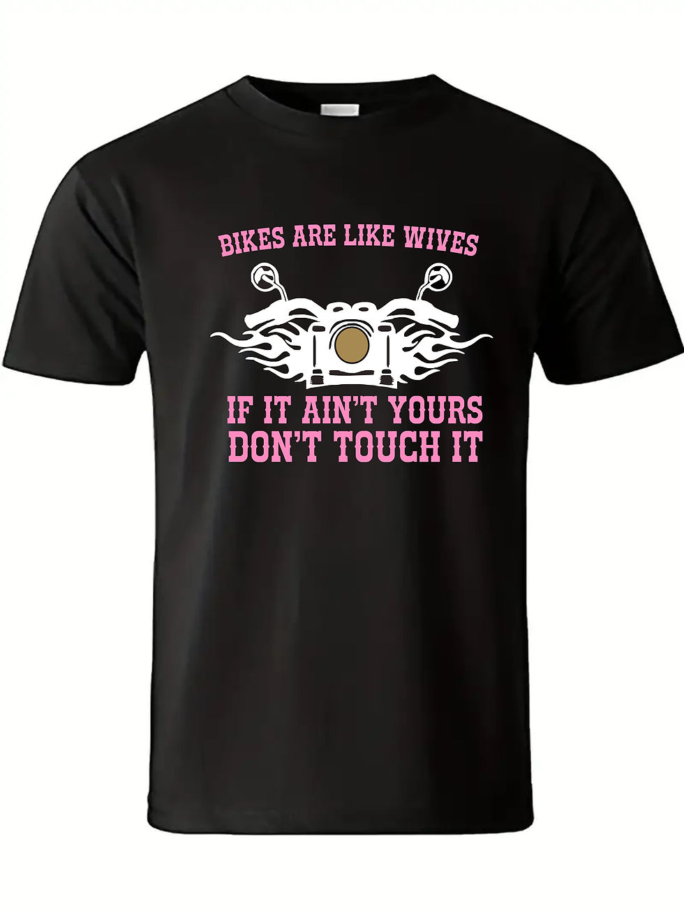 Thumbnail: Bike's are like wives men's T-shirt (assorted print colours)