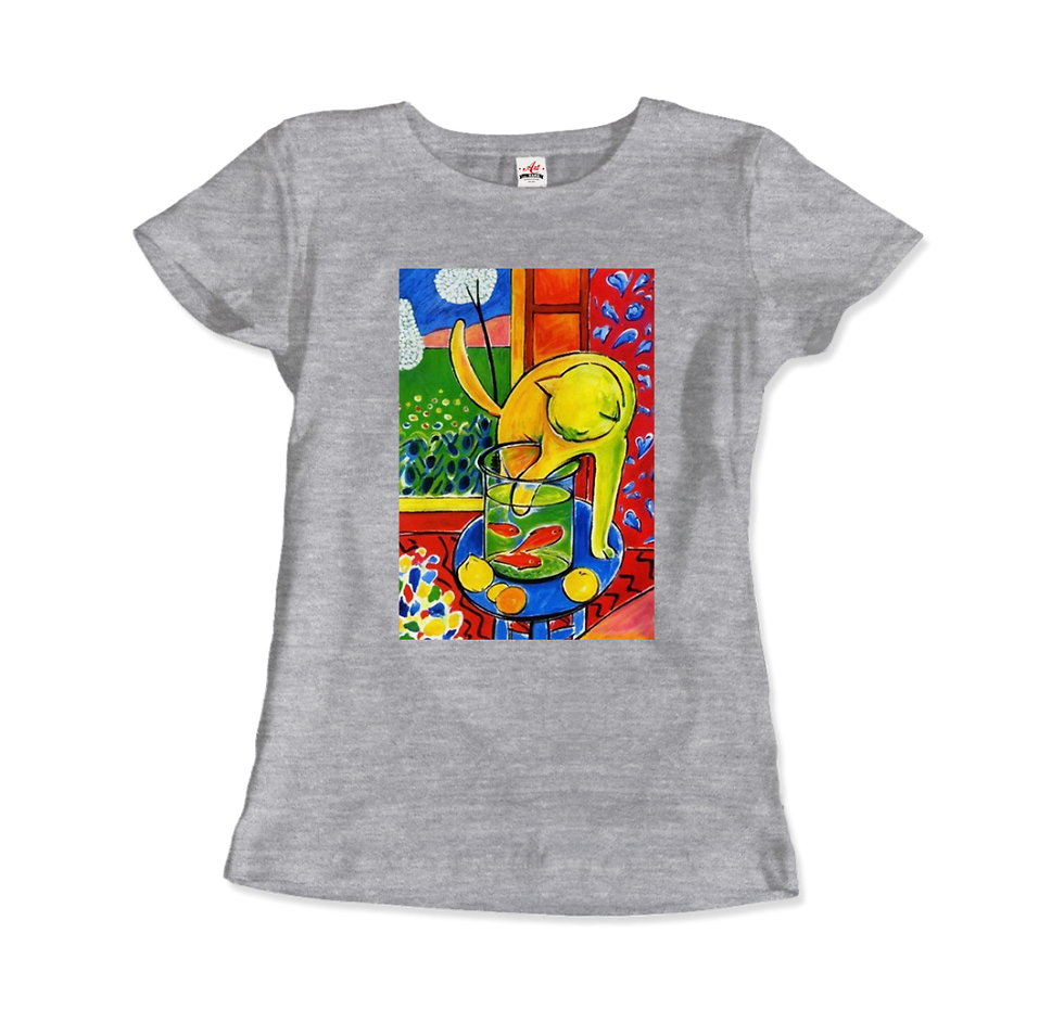 Miniatura: Henri Matisse the Cat With Red Fishes 1914 Artwork T-Shirt