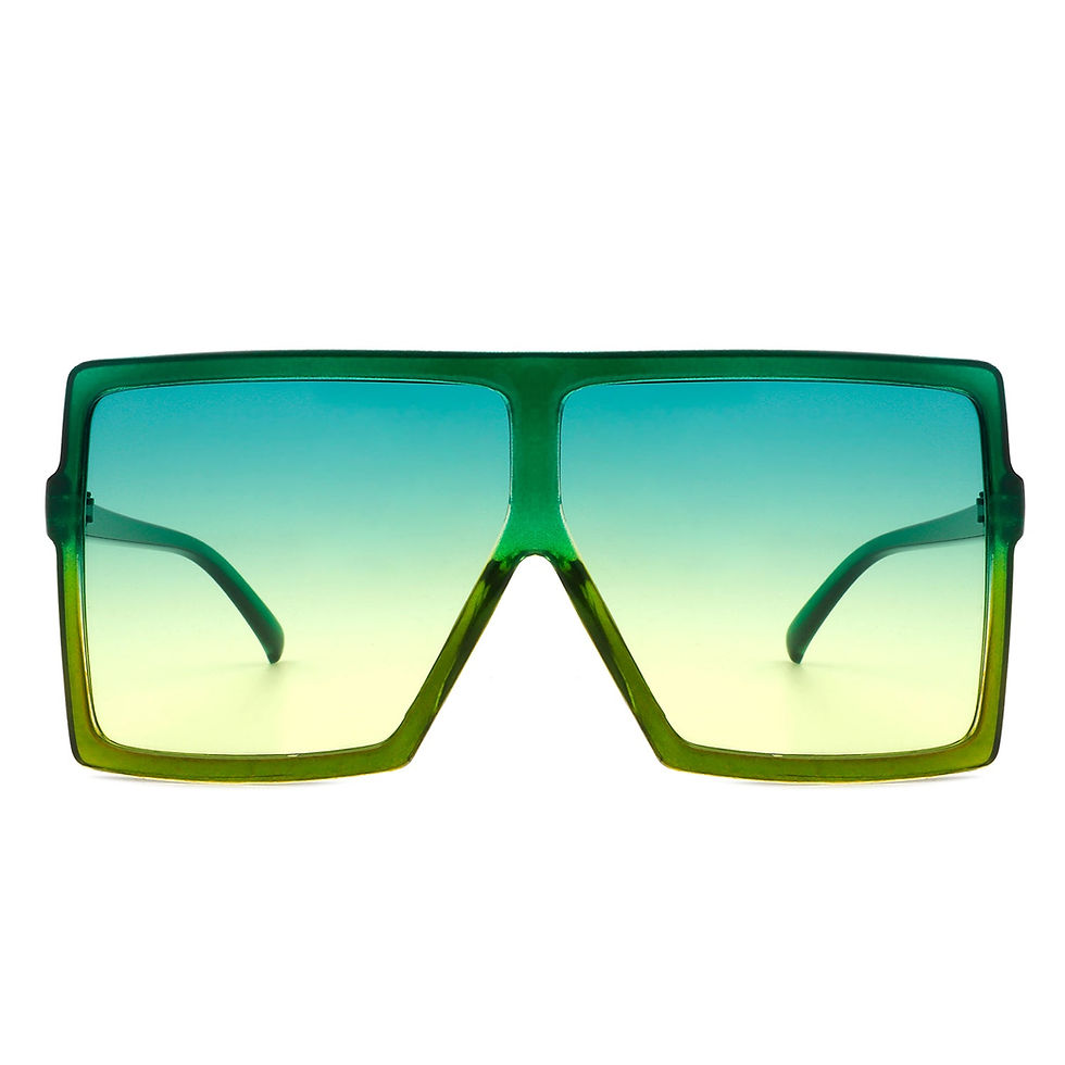 Thumbnail: Zenithia - Square Oversize Women Flat Top Fashion Sunglasses