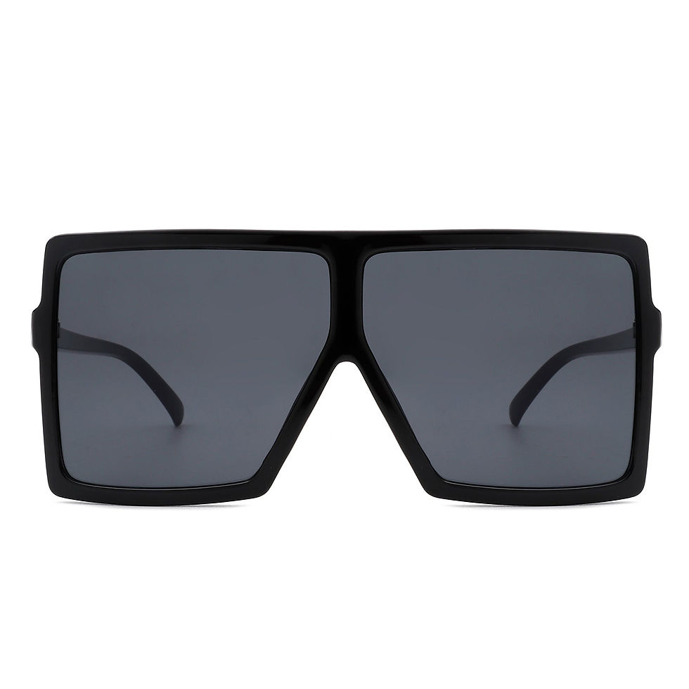 Thumbnail: Zenithia - Square Oversize Women Flat Top Fashion Sunglasses