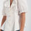 Miniatura: Poplin Frill Detail Wrap Blouse in Cream