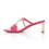 Miniatura: Square Toe Leather Strappy Heeled Sandal- Peach