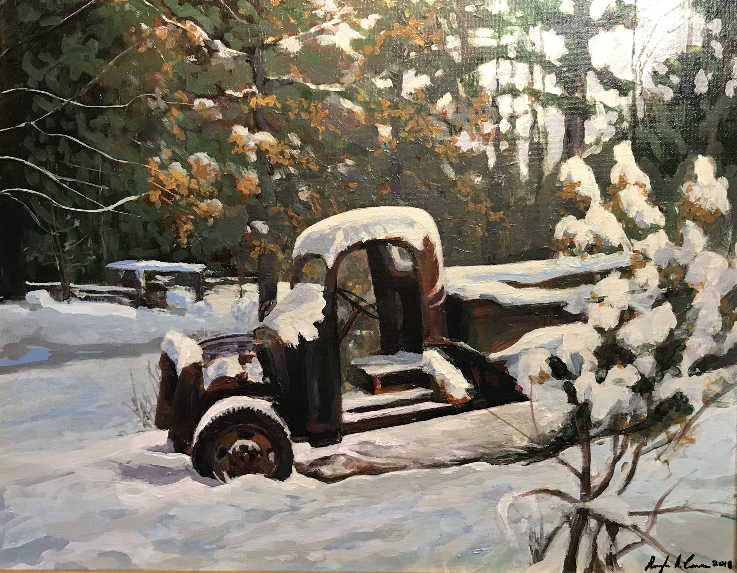 Old Truck in the Snow SOLD