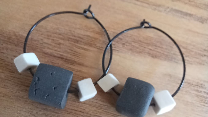 boucles d'oreilles cubistes