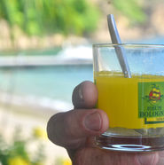 Ti punch bologne du restaurant le Sunset Bay, Terre-de-Haut, Les Saintes