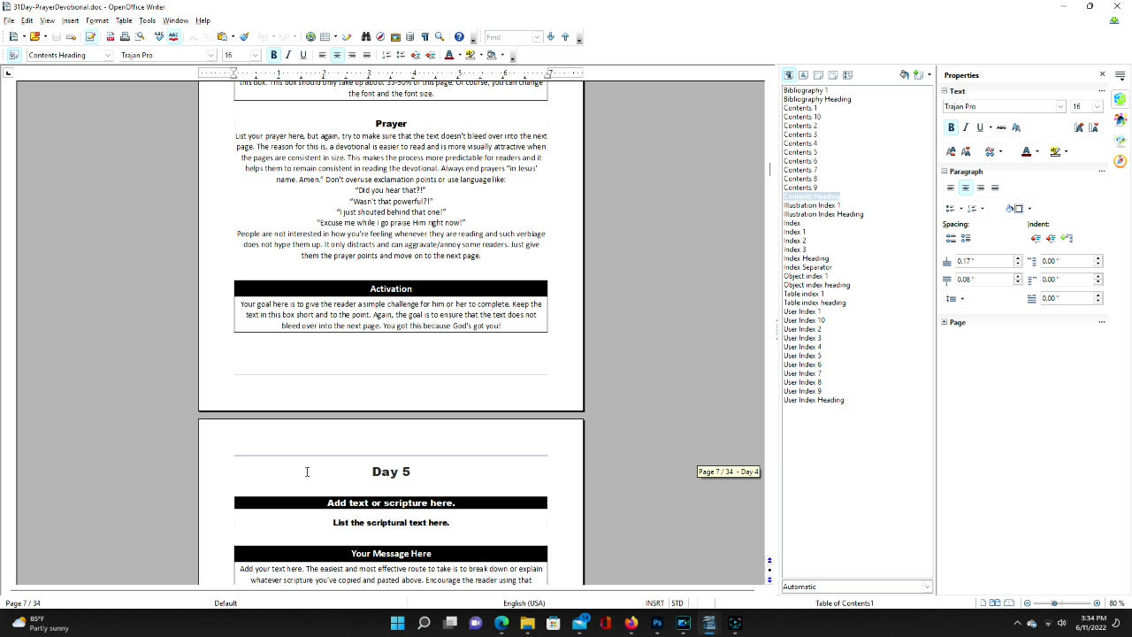 31-Day Prayer Devotional (8.5 x 11)