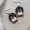 Thumbnail: Black "Gnome in Snow Globe" Polymer Clay Earrings