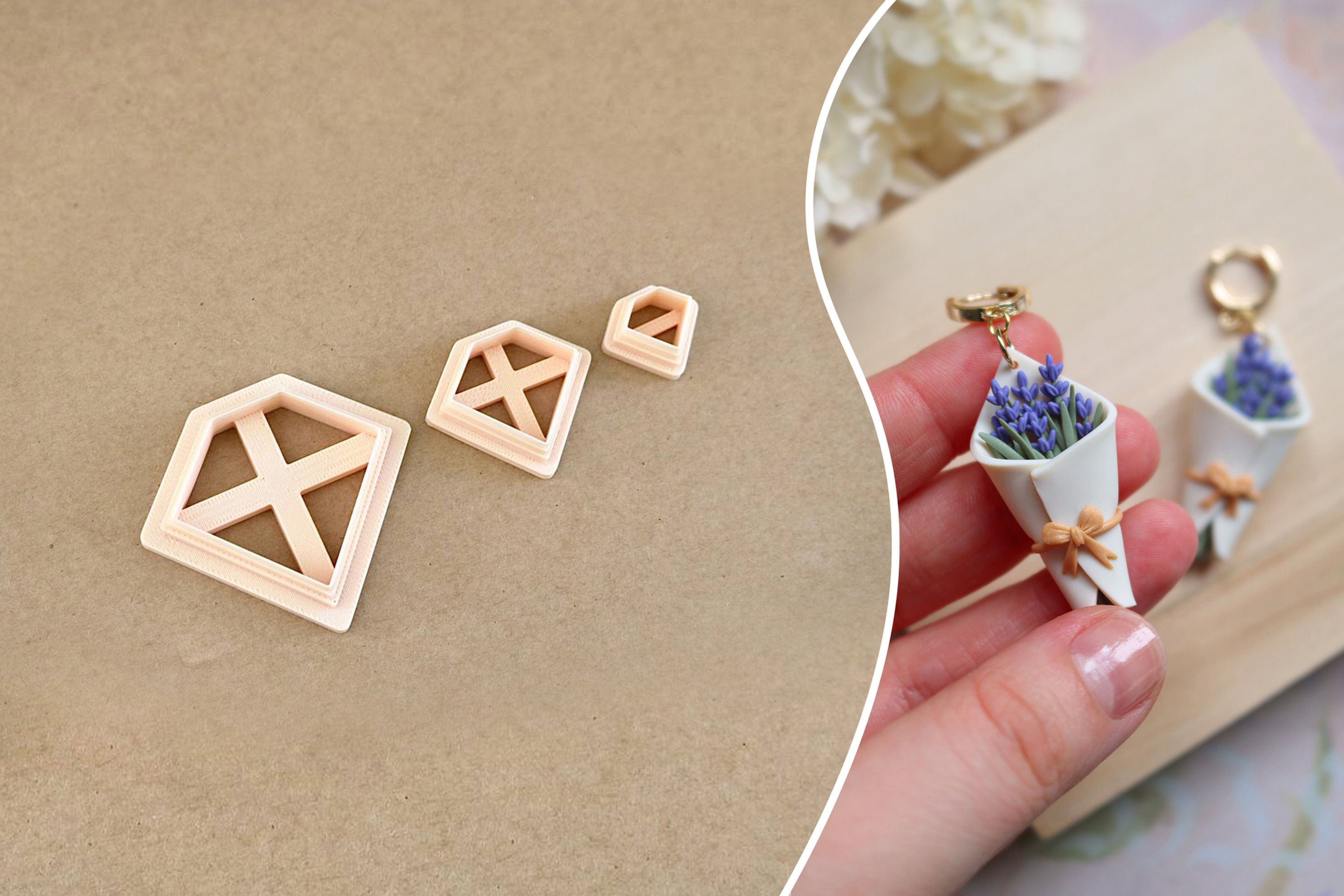 Lavender Bouquet Wrap Base Cutters