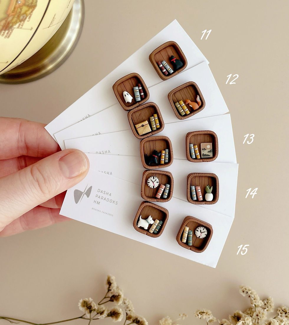 Thumbnail: Bookcase Stud Earrings | Square-shaped
