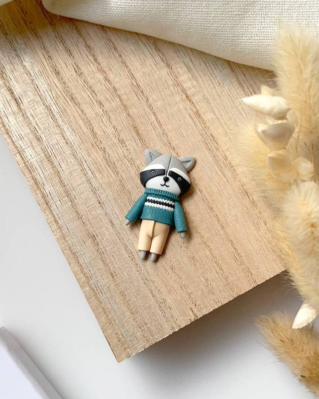 Thumbnail: Raccoon brooches