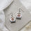 Thumbnail: White "Gingerbread House in Snow Globe" Polymer Clay Earrings