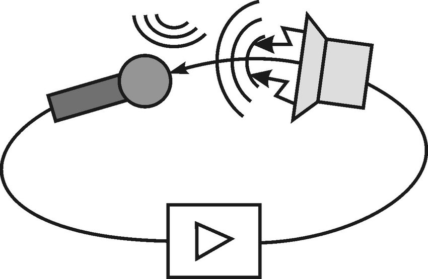 an illustration of an audio feedback loop