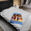 Thumbnail: 'We Are Friends Too!' Velveteen Plush Blanket (blue)