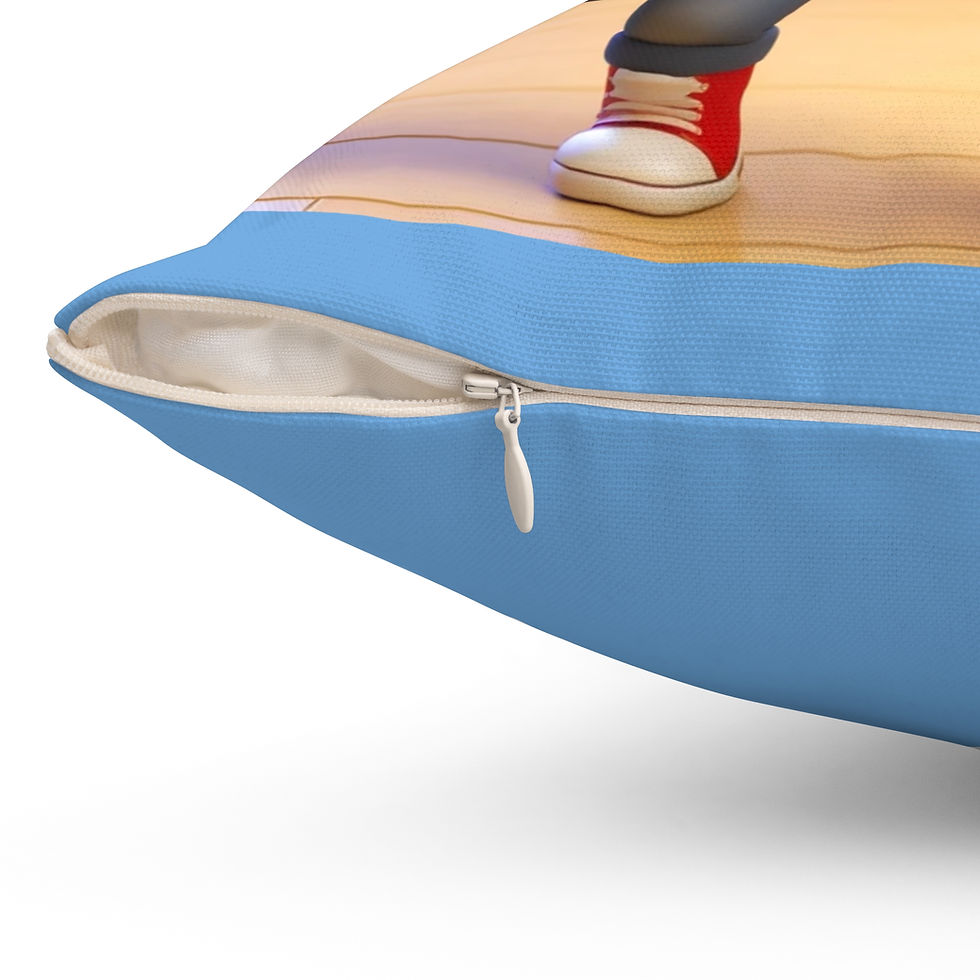 Thumbnail: Cute Pillow Featuring Characters from 'We Are Friends Too!' (Blue)