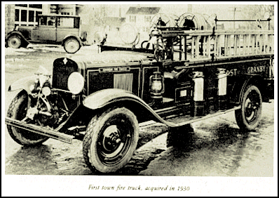 First East Granby Fire Truck, Acquired in 1930