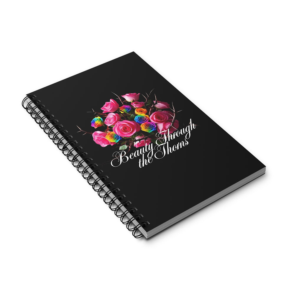 Thumbnail: "Beauty Through the Thorns" Floral Spiral Notebook