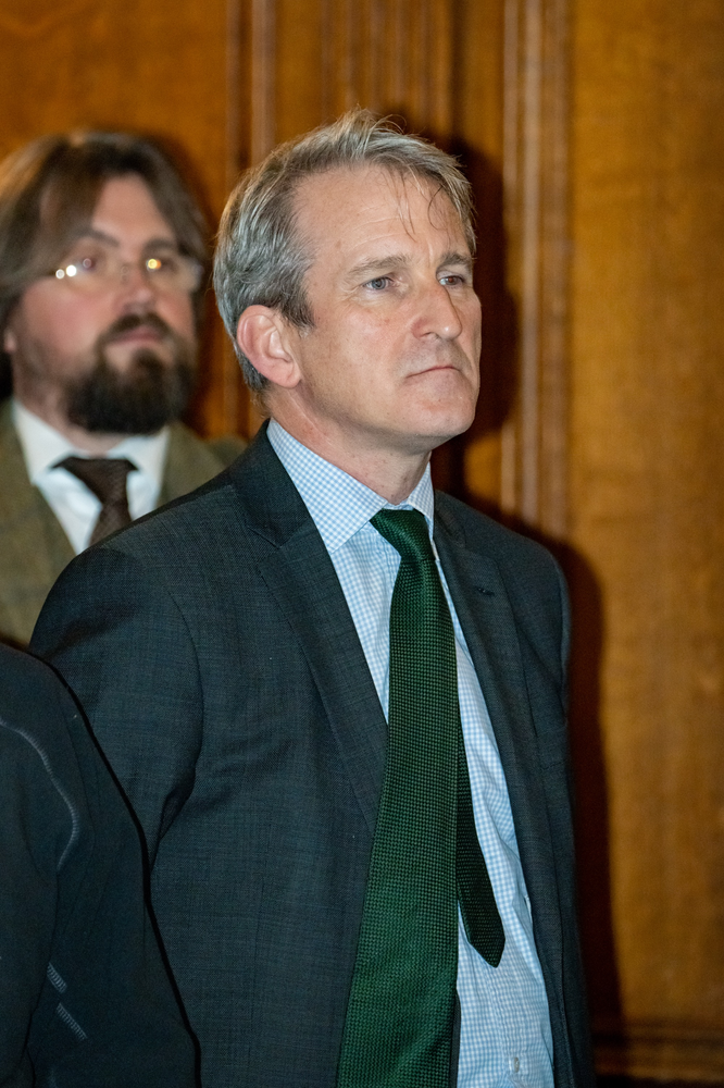 Security Minister The Rt Hon Damian Hinds launchng NCRCG and Alan Greig BRIM CEO