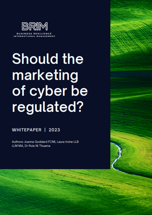 BRIM Whitepaper launched – Should the Marketing of Cyber be Regulated? BRIM leads the call for national attention