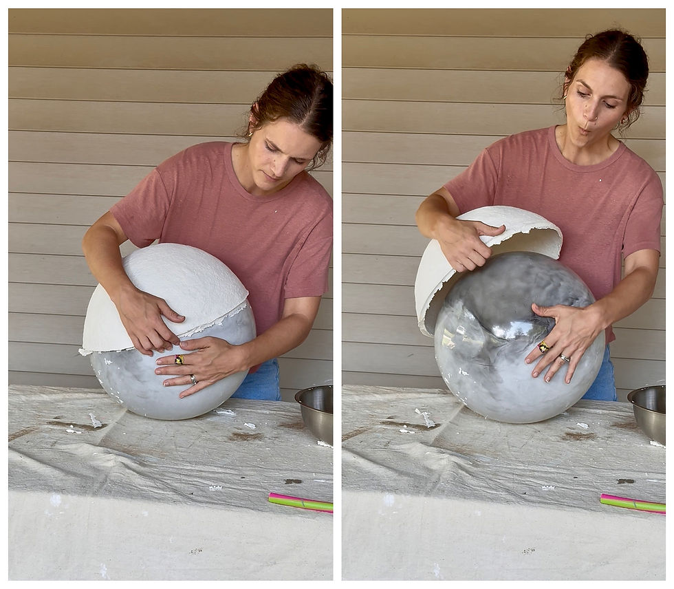 DIY faux concrete pendant light