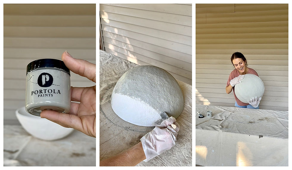 DIY faux concrete pendant light
