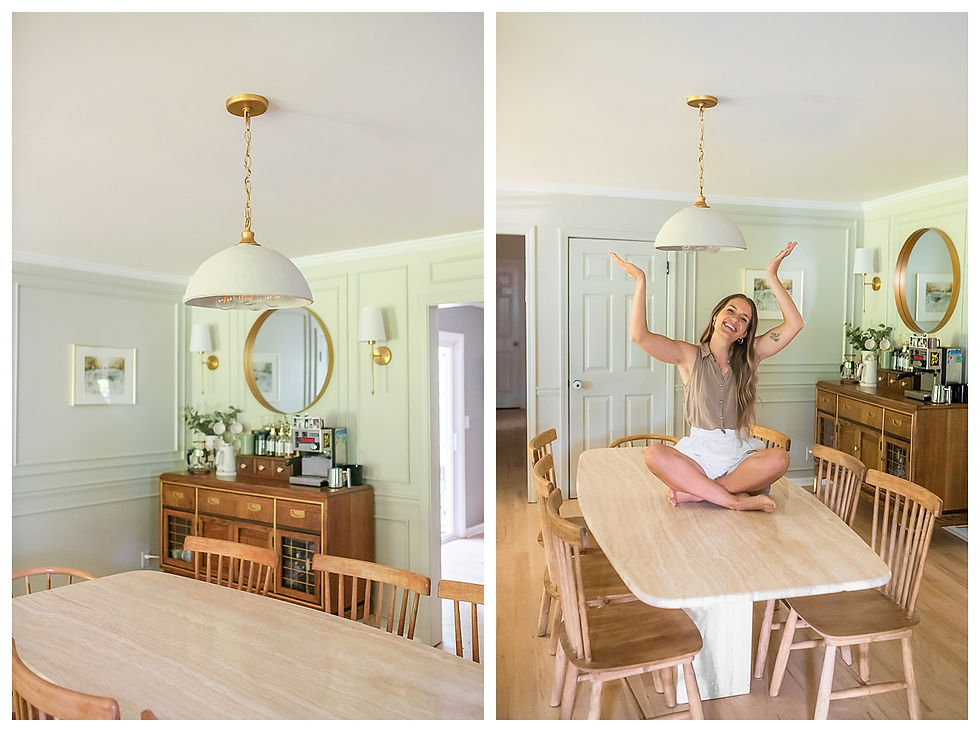 DIY faux concrete pendant light