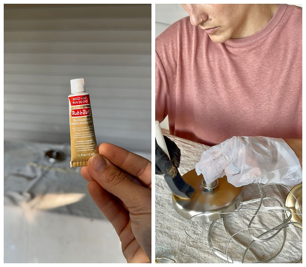 DIY faux concrete pendant light